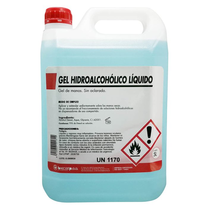 Gel hidroalcohólico líquid